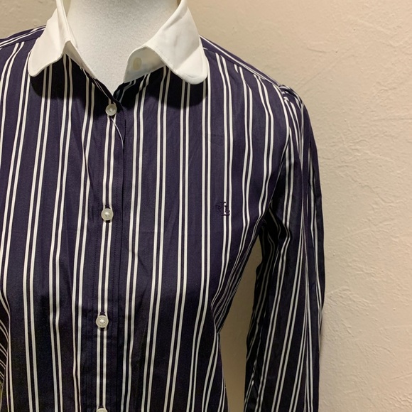 {Ralph Lauren} Striped Cotton Shirt - Picture 2 of 2